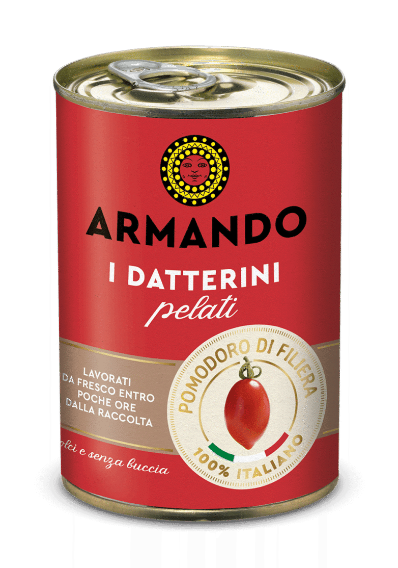 Armando 3 D lattina Datterini rossi Pelati 400g