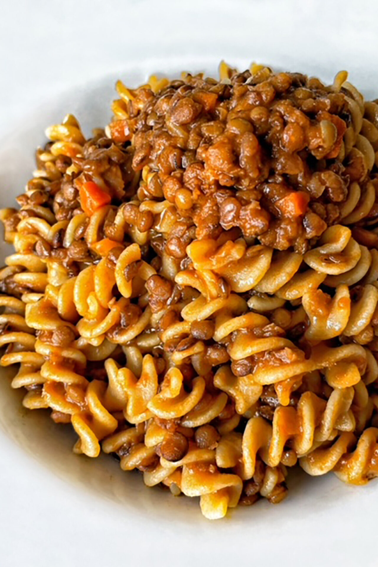 Fusilli al ragù di lenticchie