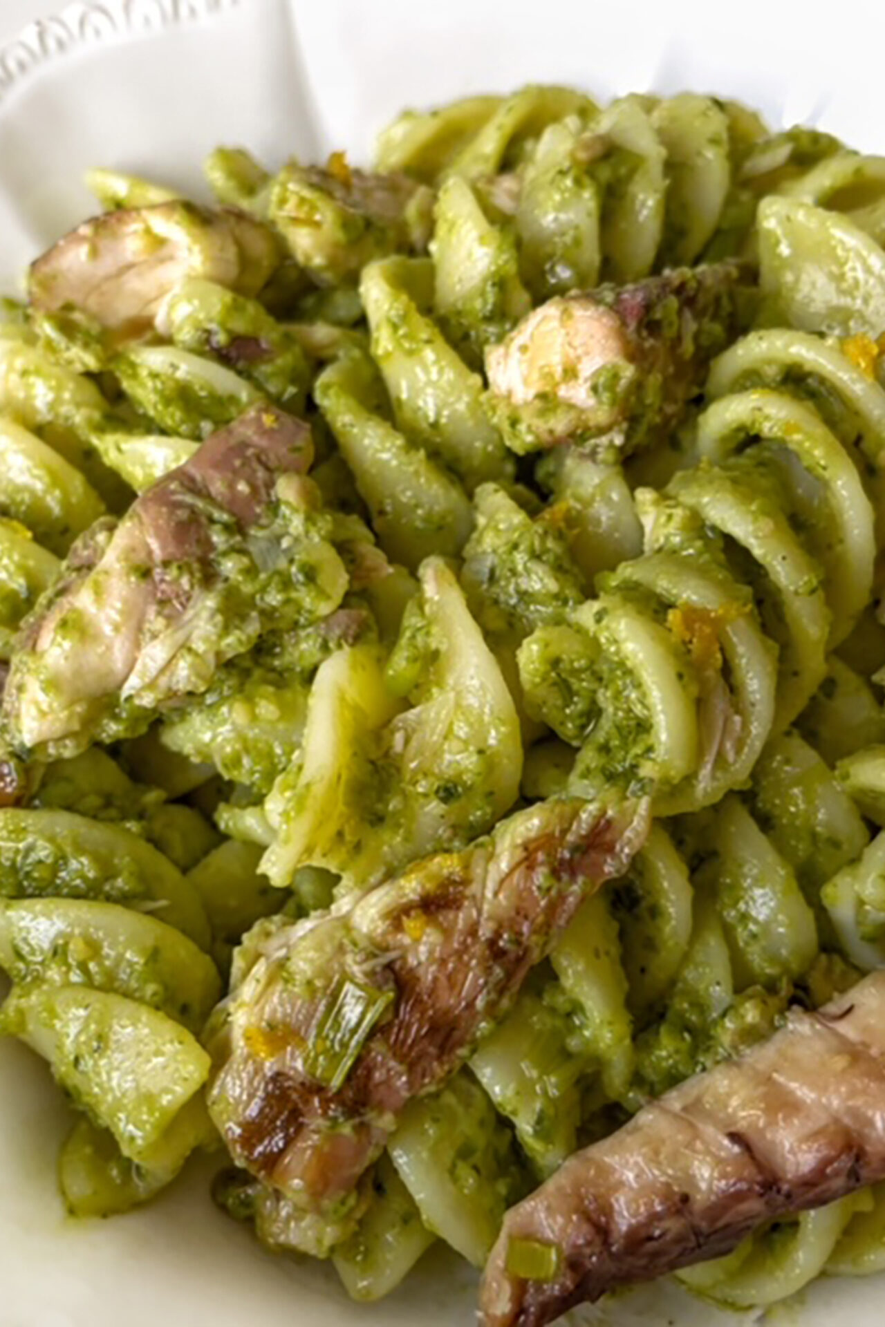 Fusilloni al pesto di basilico