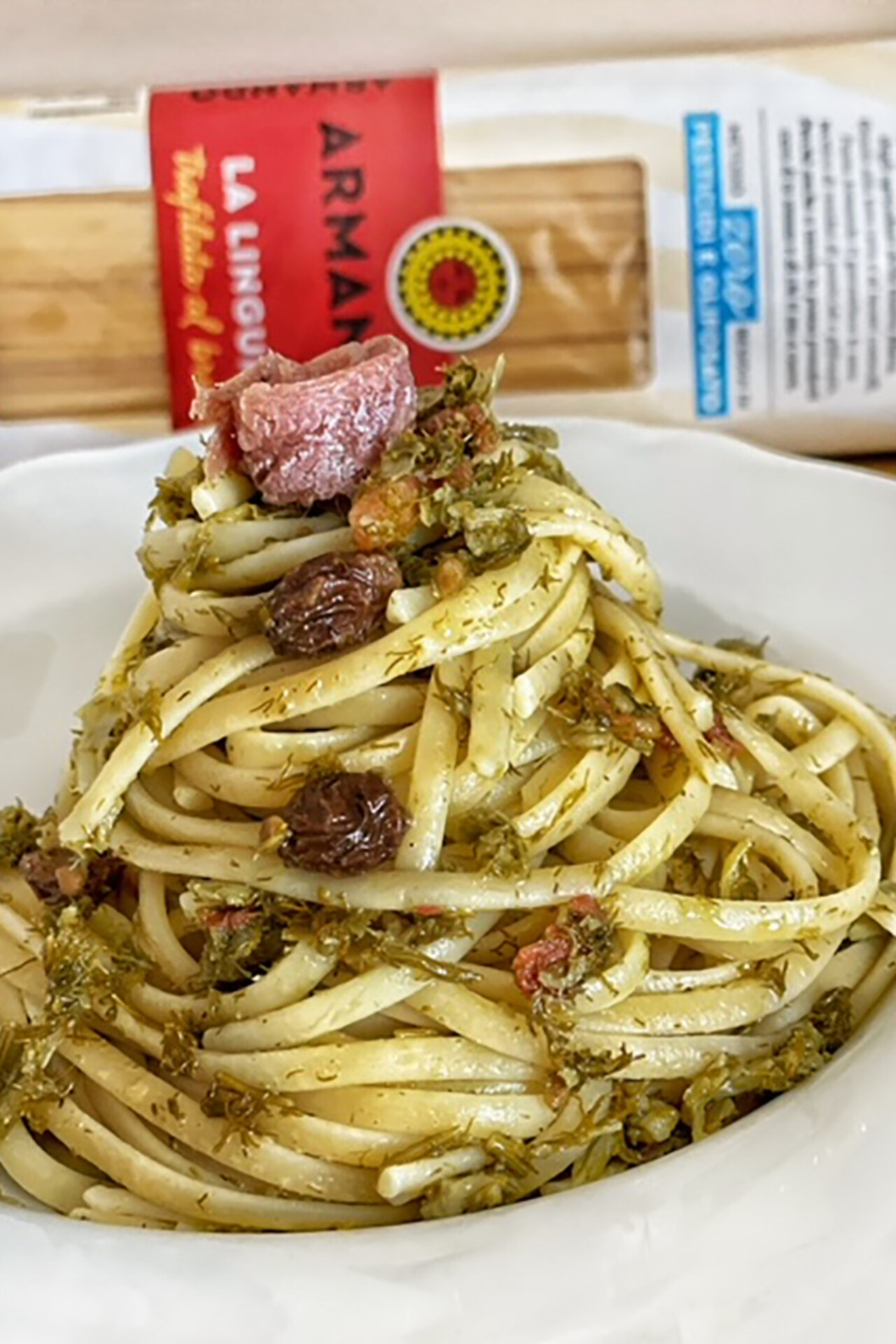 Linguine al pesto di finocchietto selvatico