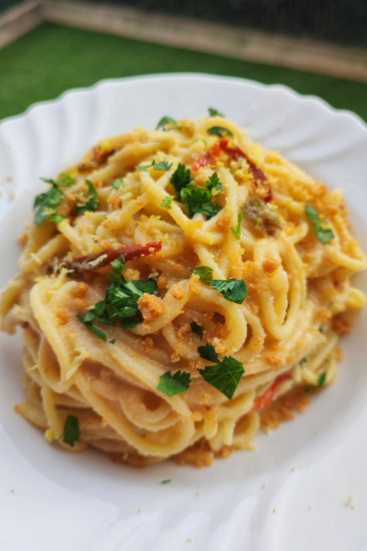 Pasta aglio, olio e peperoncino rivisitata