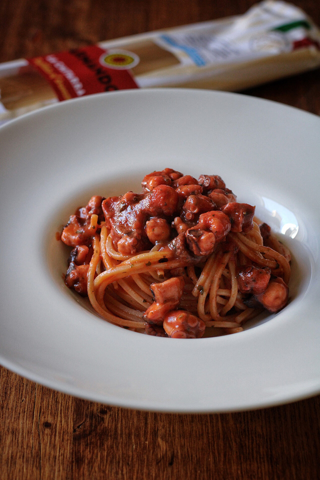 Spaghetti al ragù di polpo