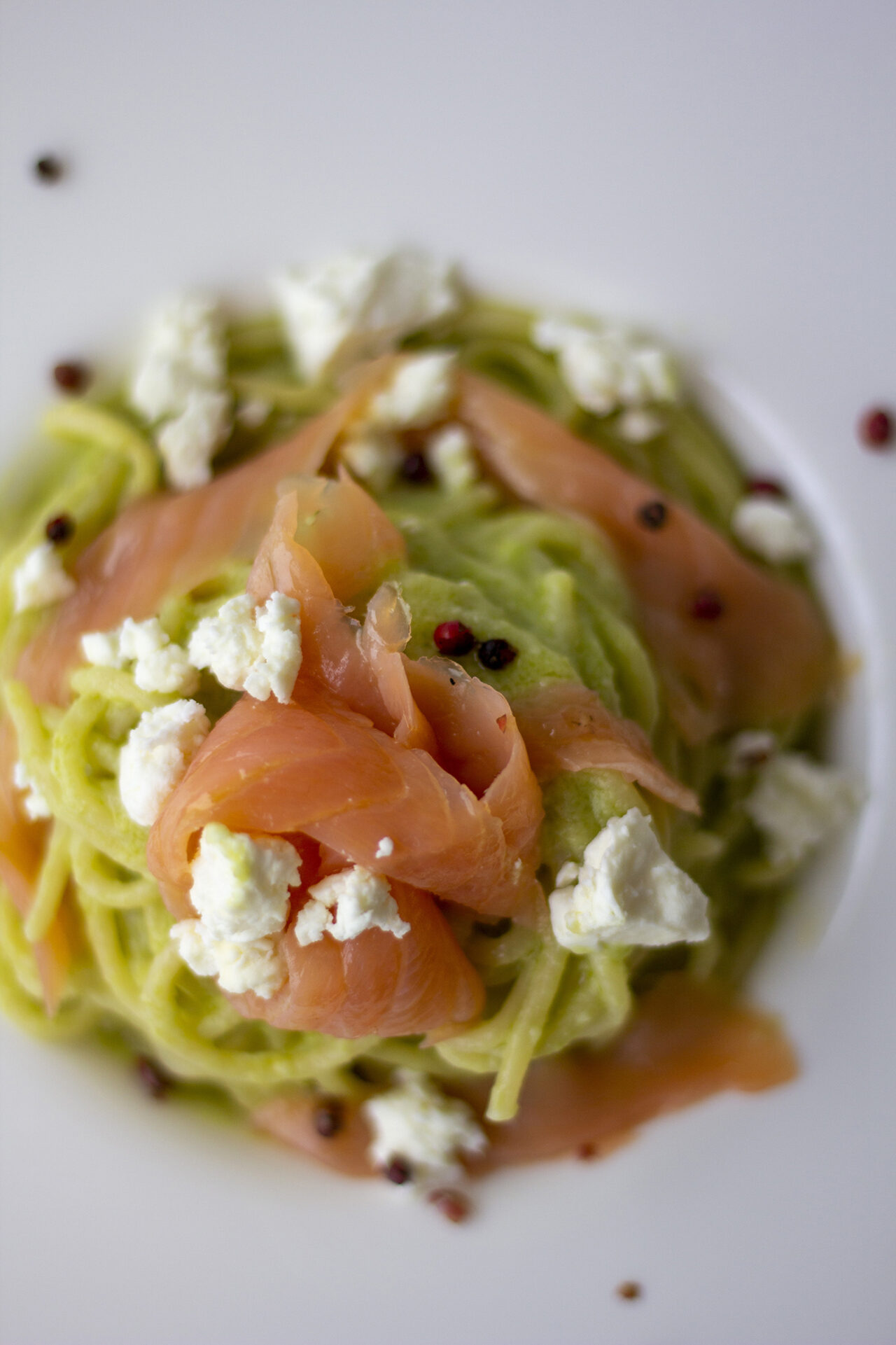 Rezept Spaghetti Pasta Armando Avocado Pesto Feta und Lachs Kucina di kiara2