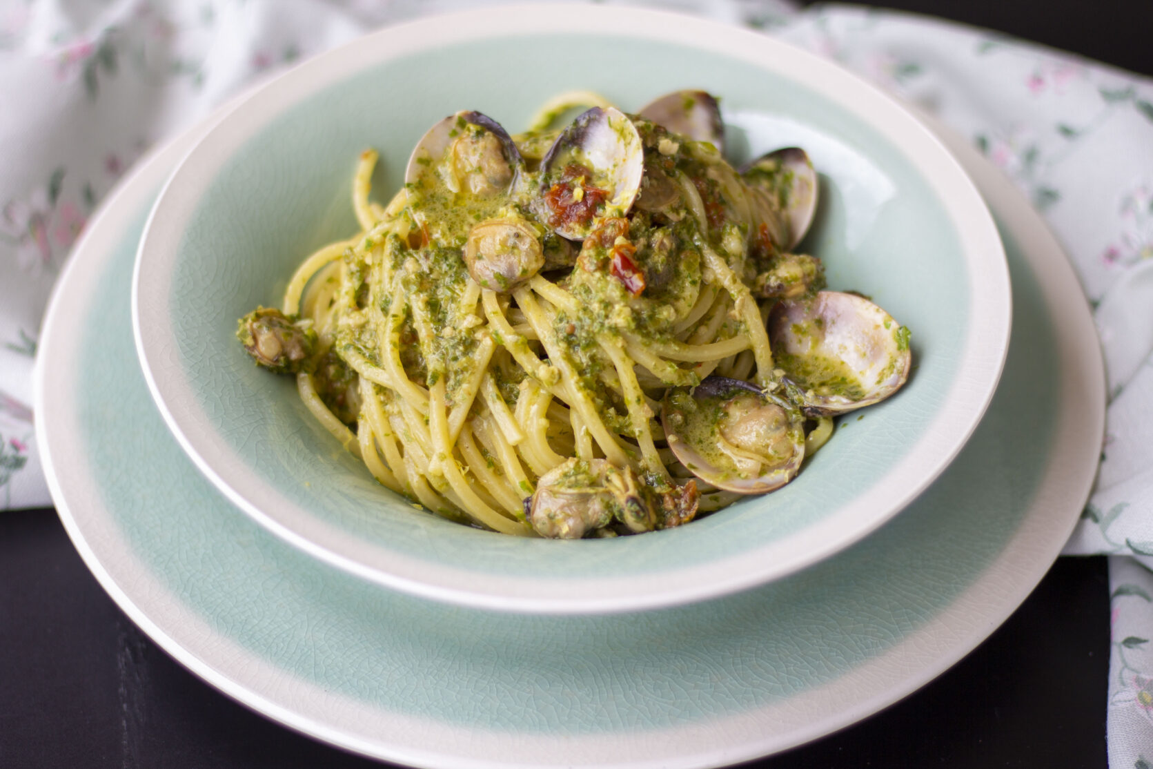 3Chitarra Pasta Rezept Armando Sellerie-Pesto Muscheln Kucinadikiara3