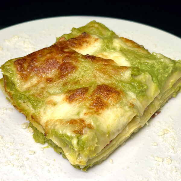 Lasagne mit Spargel und Speck