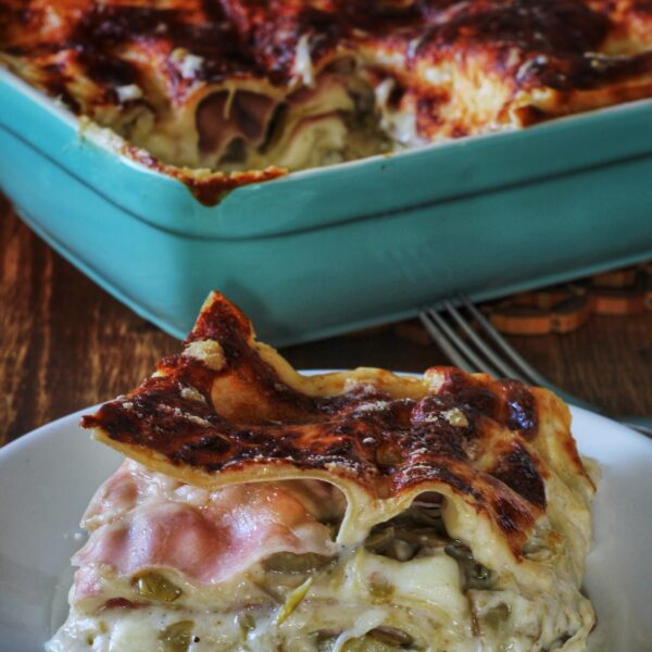 Lasagne con carciofi e prosciutto