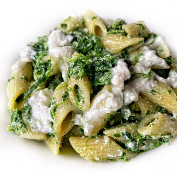 Mezza Penna rigata con ricotta e spinaci