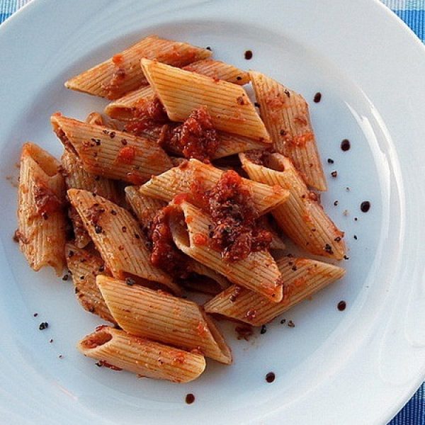 Penne with mixed meat sauce