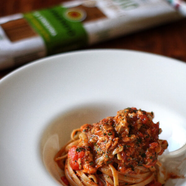 Linguine integrali al sughetto di sgombro