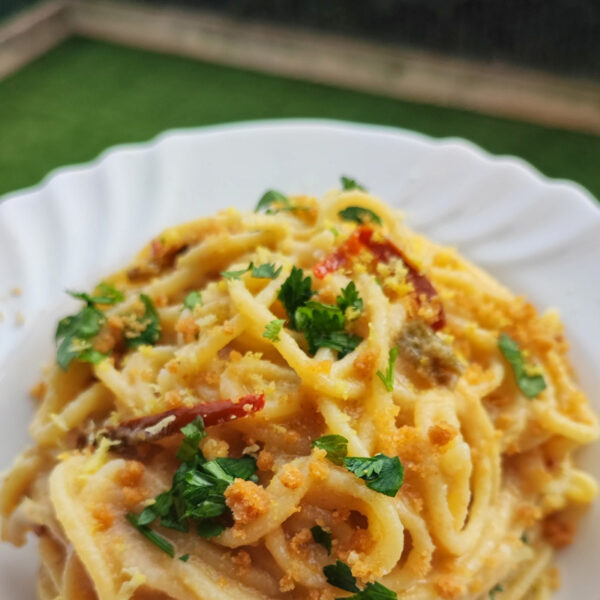 Pasta aglio, olio e peperoncino rivisitata